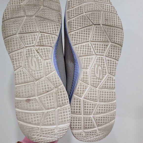 Skechers Hands Free Swift Fit Memory Foam Sneakers Grey Mauve Size 9 - Picture 3 of 6